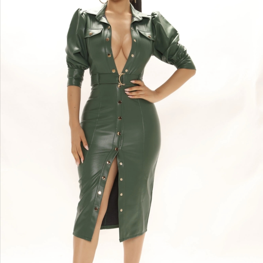 Fashionnova Faux Leather dress